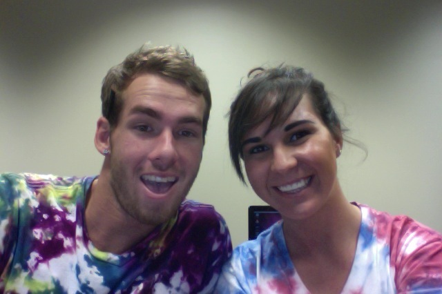 Allie and I wore matching t-shirts