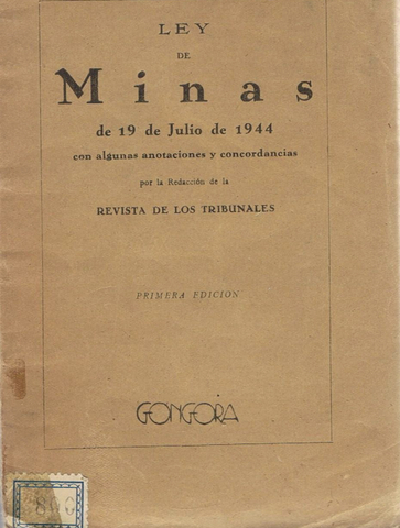 Ley de Minas.