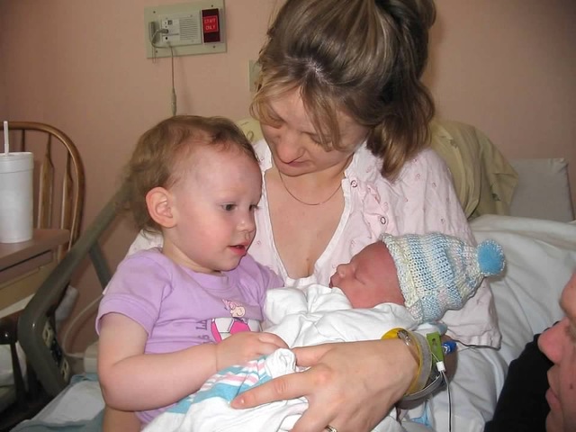 My brother Brady was born