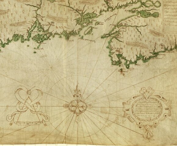 Champlain maps the coast of New England