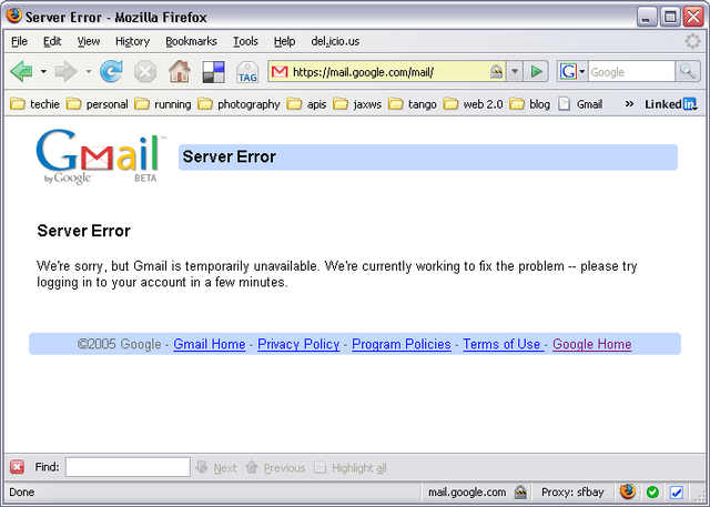 Google Crashes Again