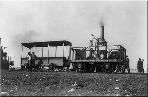 Primera aplicación de la locomotora de vapor