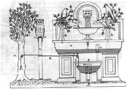 Fuente de pájaros cantores