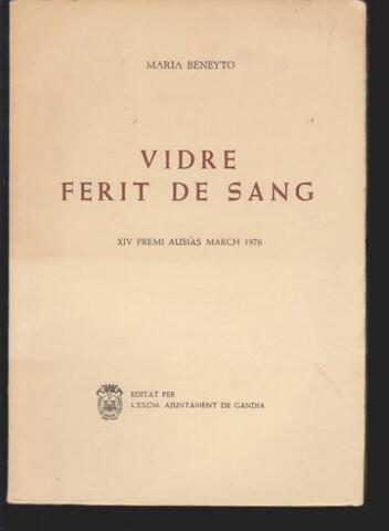 Premi Ausiàs March del 1976.
