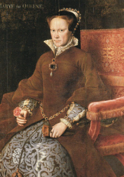 1558- The tragic loss of England’s courageous ruler: Queen Mary I//  The coming of England’s second female monarch: Queen Elizabeth I, half sister of Queen Mary I