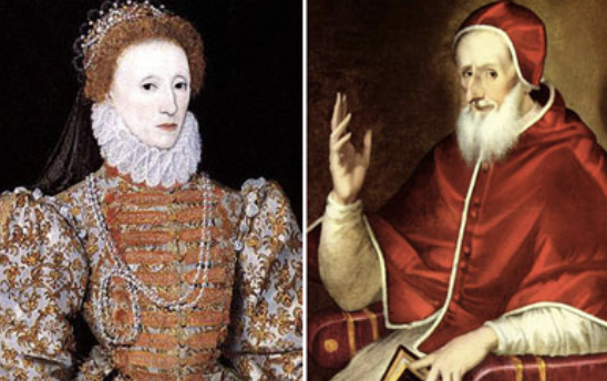 1570- The Pope’s order: Queen Elizabeth’s excommunication from the Catholic Church