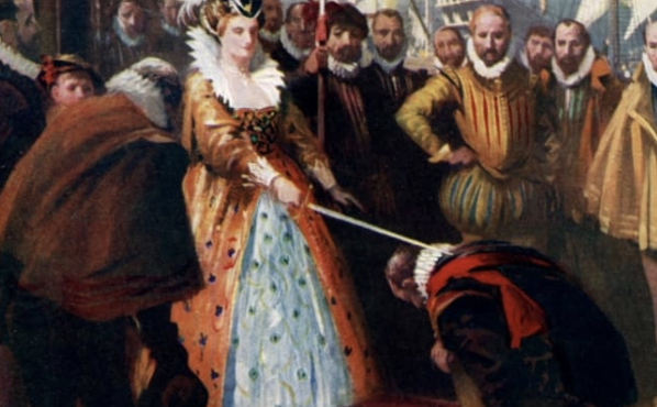 1580- Francis Drake, the first English Voyager: Pirate or Knight?