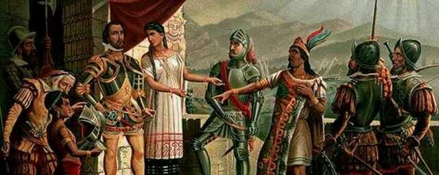 Hernan Cortez et les Aztèques