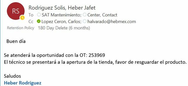 Confirmacion de Recibido por CC