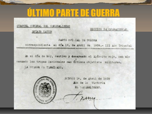 ÚLTIMO PARTE DE GUERRA