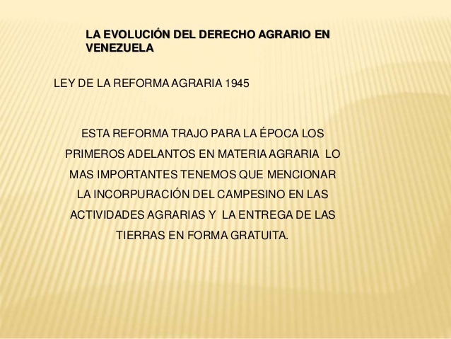 Ley de la reforma agraría