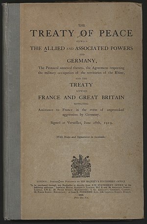 Germany is forced to sign the Treaty of Versailles