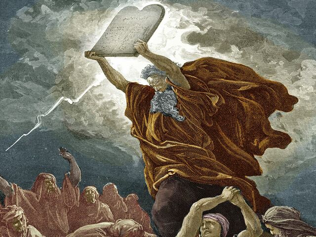 Moses receives the Ten Commandments