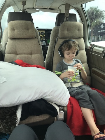 Aidans First Ride in Papa's Plane Age Five