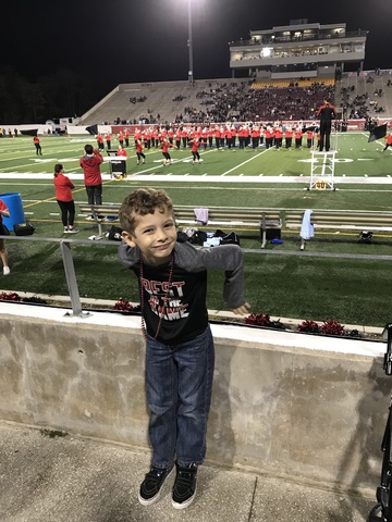 Aidans First College Football Game Age Six