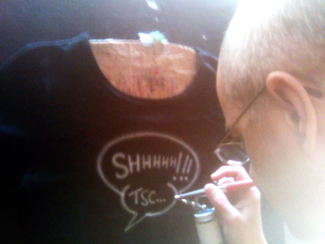 pintando com aerógrafo