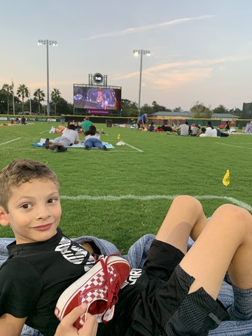 Social Distance Movie in the Park Age Eight