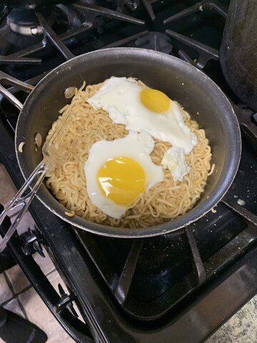 When me and my cousins made a big pot of ramen.