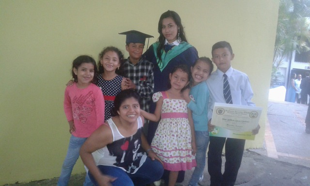 en el grado de bachiller de mi hermana mayor