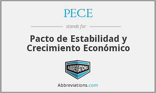 Pacto para la Estabilidad y el Crecimiento Económico (PECE)