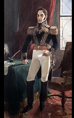 Simon Bolivar arrives at Merida, Venezuela