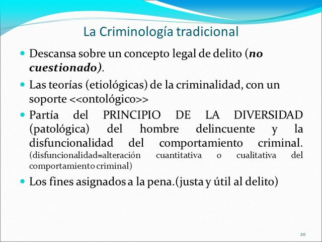 LA VICTIMA EN LA CRIMINOLOGÍA TRADICIONAL.