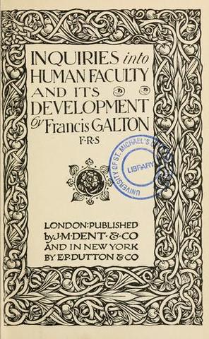 Published Inquiries Into Human Faculty And Its Development