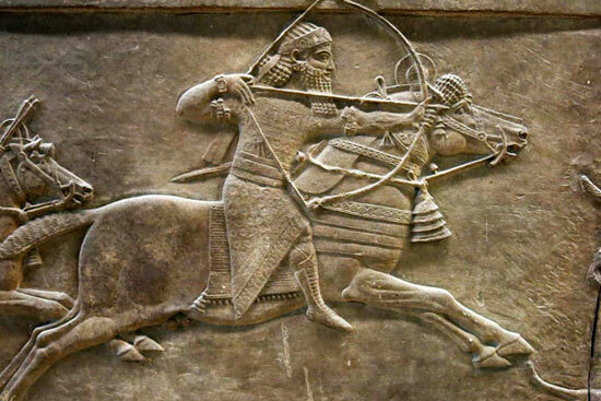 Cuidado animal en el pueblo Asirio