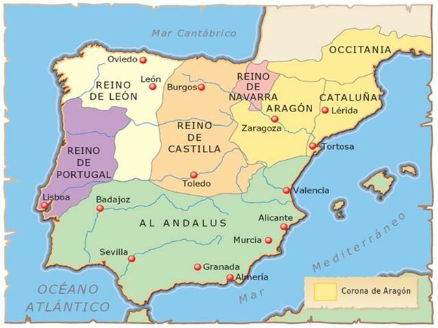 Union de Aragon y los Condados Catalanes. Se forma la Corona de Aragon.