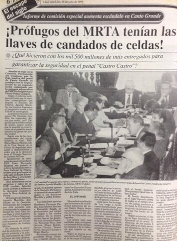 Victor Polay y miembros del MRTA fugan del penal Castro Castro