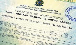 Certidão de Nascimento Alex Gregorio