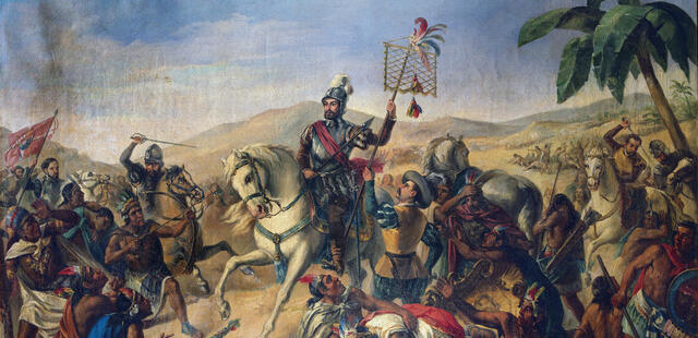 Conquête du mexique et victoire écrasantes des espagnols sur les aztèques à Mexico