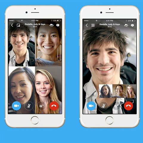 Teléfonos inteligentes (internet, Skype)