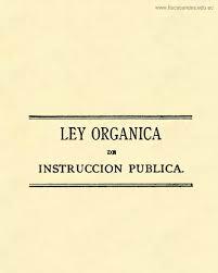 Ley Orgánica de Instrucción Pública