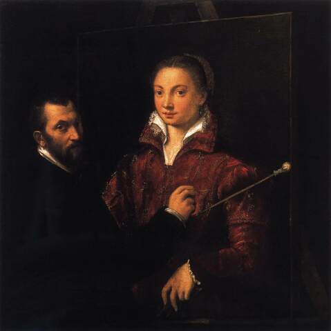 1559_Anguissola, Sofonisba_Bernardino Campi painting Sofonisba Anguissola