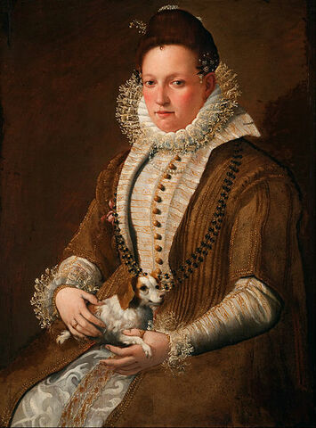 1595_Fontana, Lavinia_Portrait of a Lady with a Lap Dog