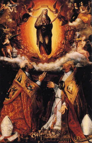 1585_Fonana, Lavinia_Assumption of the Virgin with Saints Peter Chrysologus and Cassian