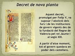 Decret de Nova planta del Regne de València