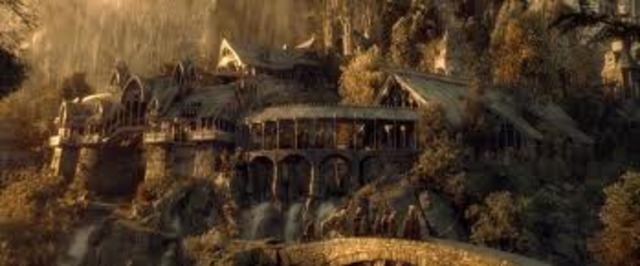 The Company of the Ring leaves Rivendell at dusk
