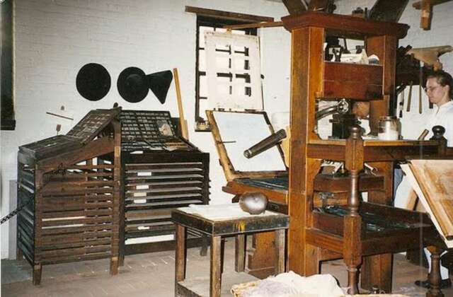 Primera imprenta instalada.