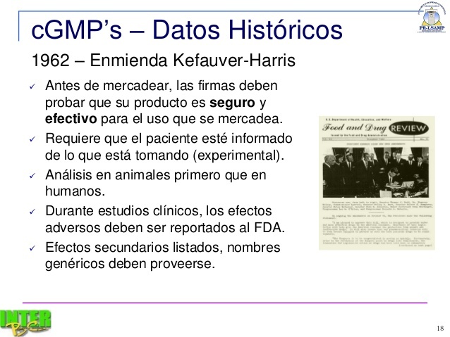 LIbro “Statistical Methods in clinical and preventive medicine”Enmienda de Kefauer- Harris