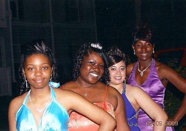 My senior prom with my lovely friends.