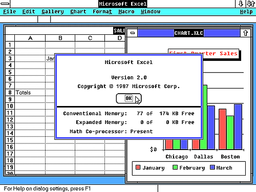 Microsoft Excel 2.0 1987