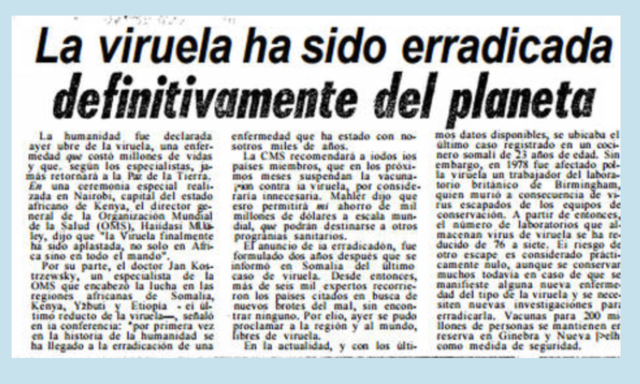 ERRADICACIÓN DE LA VIRUELA