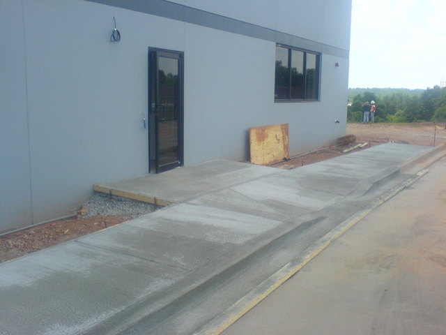 New entrance sidewalk poured