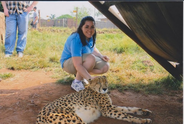 I got to pet a leopard.