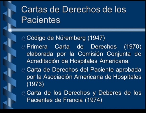 Primera carta de derechos de los pacientes