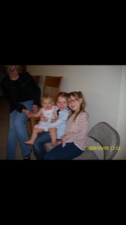 My brother and I meeting our baby cousins