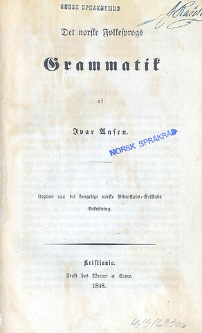 Ivar Aasen gav ut ordbok