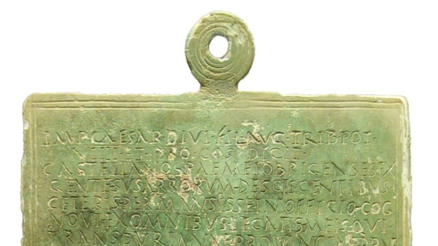 El bronce de Bembibre: un edicto del emperador Augusto.